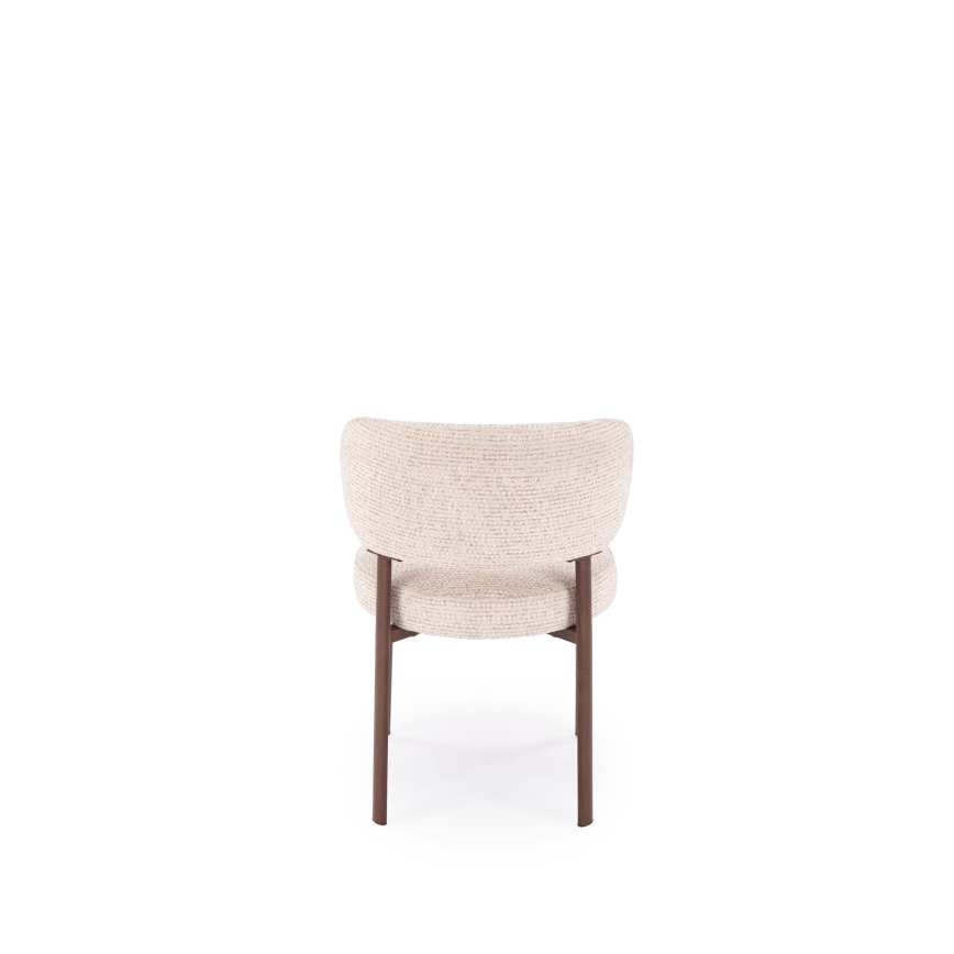 Dining chair SIDUS 1 pc beige/walnut