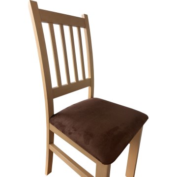 Dining chair SIMON beech/dark brown