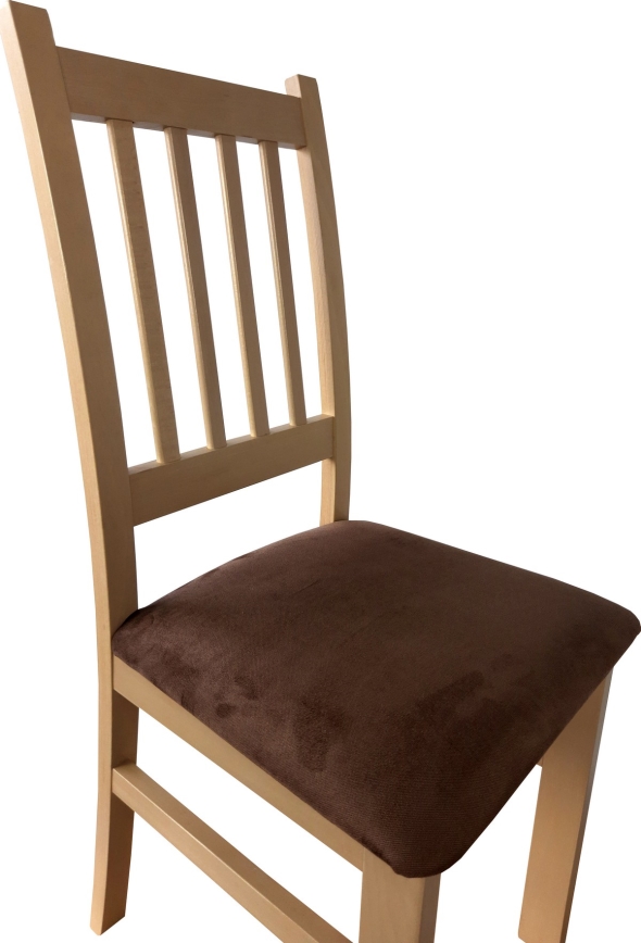 Dining chair SIMON beech/dark brown