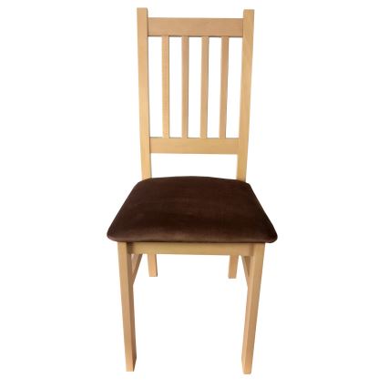 Dining chair SIMON beech/dark brown