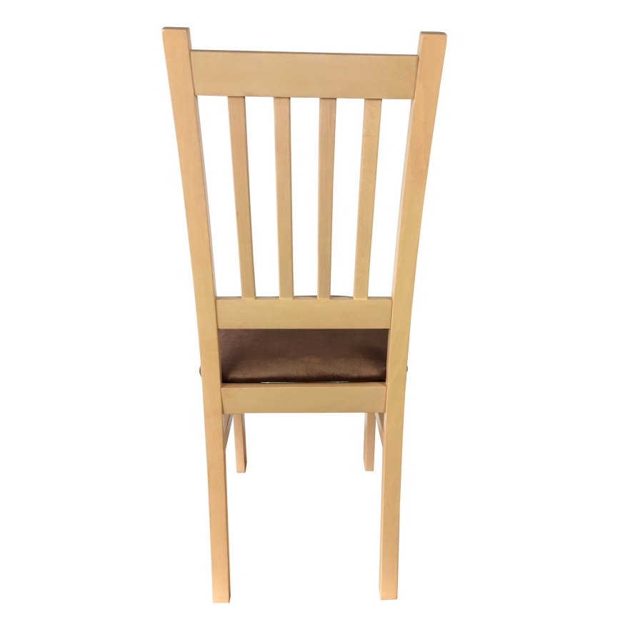 Dining chair SIMON beech/dark brown