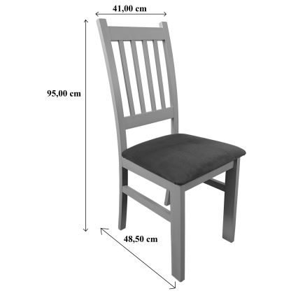Dining chair SIMON beech/dark brown