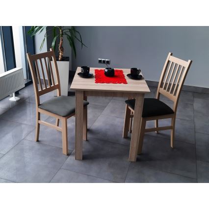 Dining chair SIMON beech/dark grey