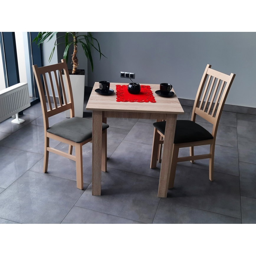 Dining chair SIMON beech/dark grey