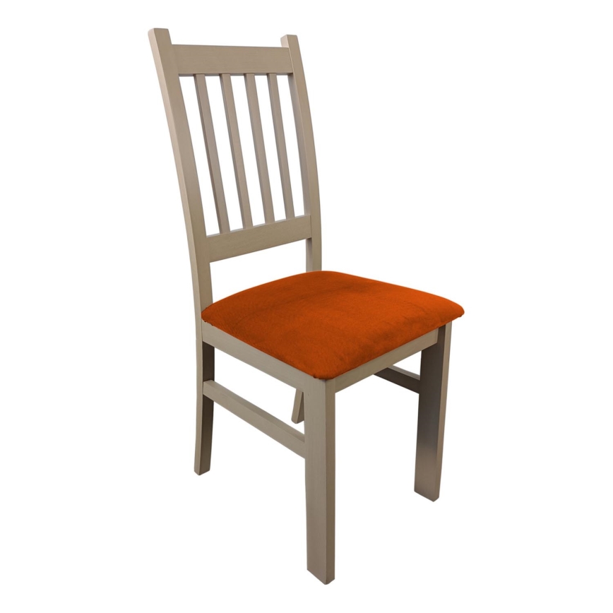 Dining chair SIMON beech/orange