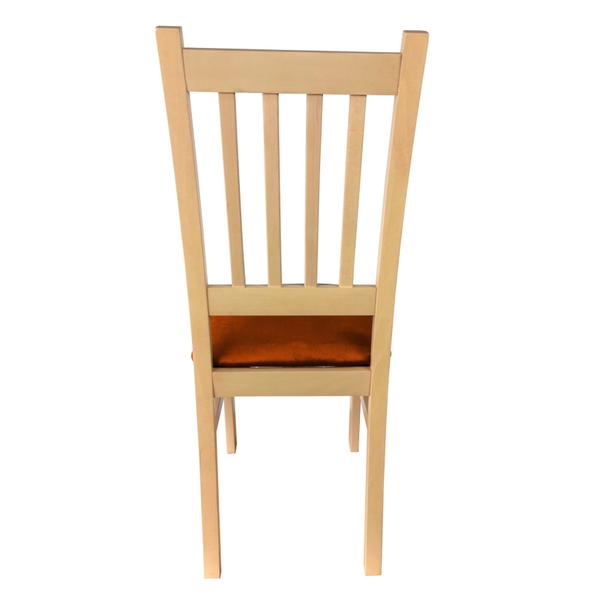 Dining chair SIMON beech/orange