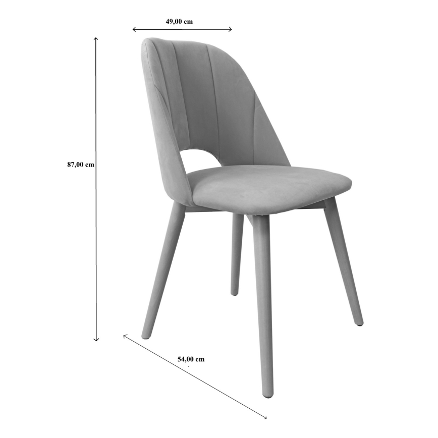 Dining chair THEO dark grey