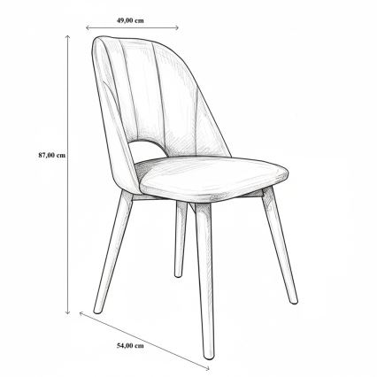 Dining chair THEO dark grey
