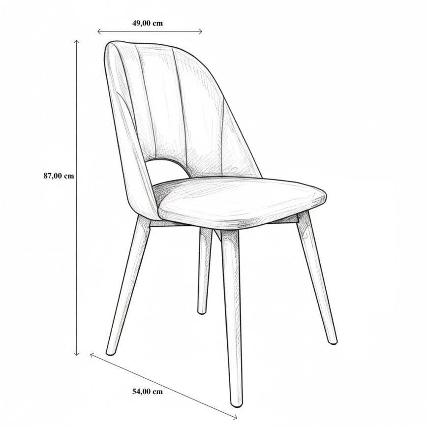Dining chair THEO dark grey