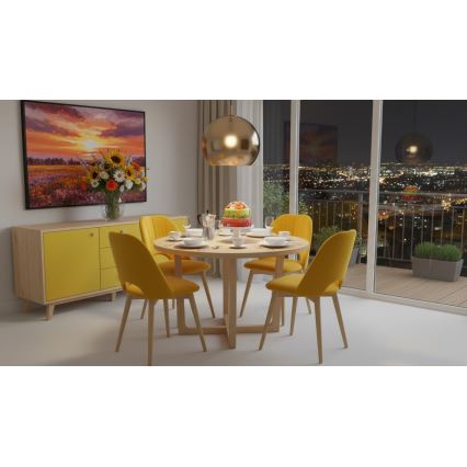 Dining chair THEO yellow