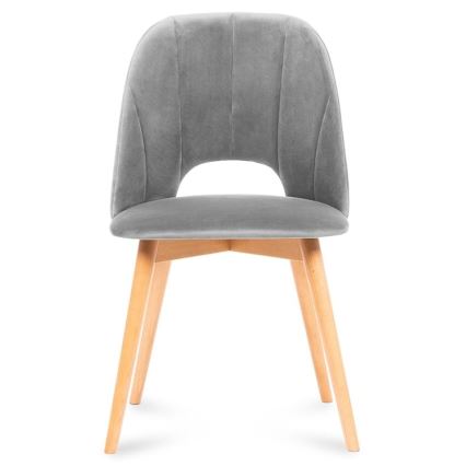 Dining chair TINO 86x48 cm grey/light oak
