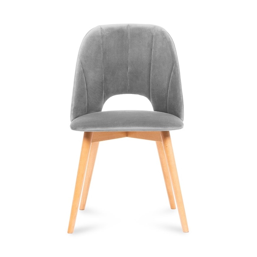 Dining chair TINO 86x48 cm grey/light oak