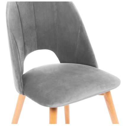 Dining chair TINO 86x48 cm grey/light oak