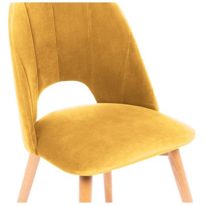 Dining chair TINO 86x48 cm yellow/light oak