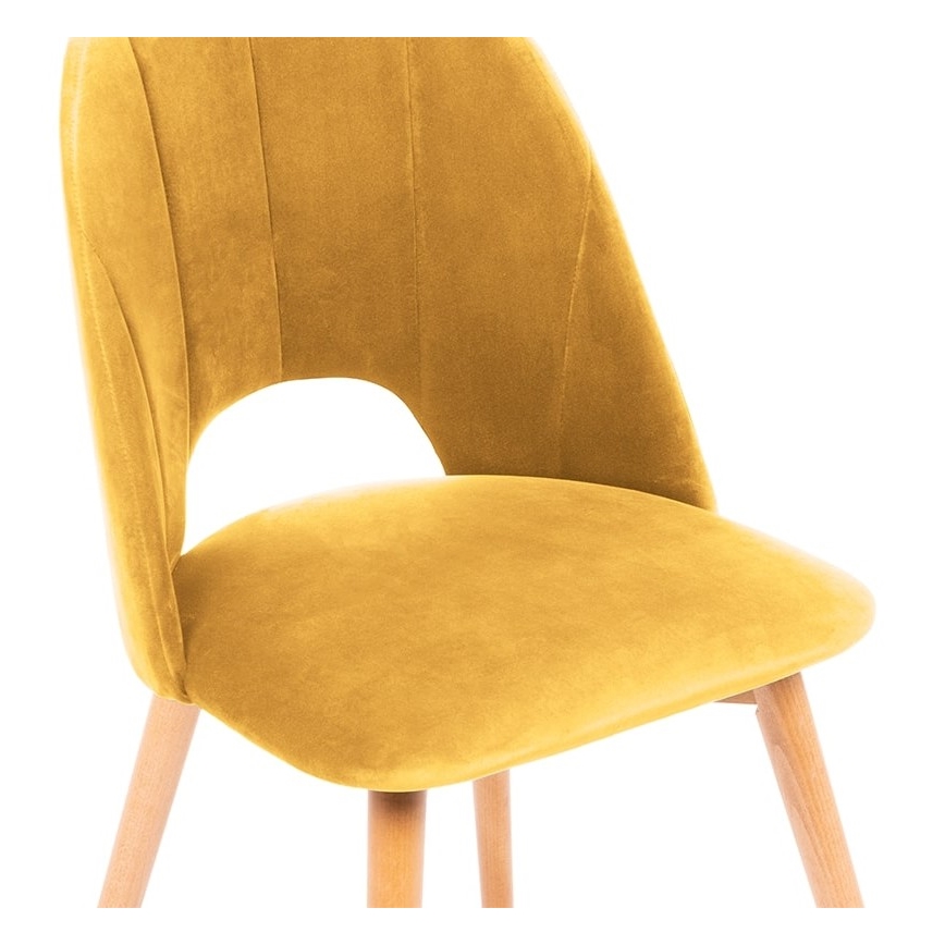 Dining chair TINO 86x48 cm yellow/light oak