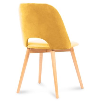 Dining chair TINO 86x48 cm yellow/light oak