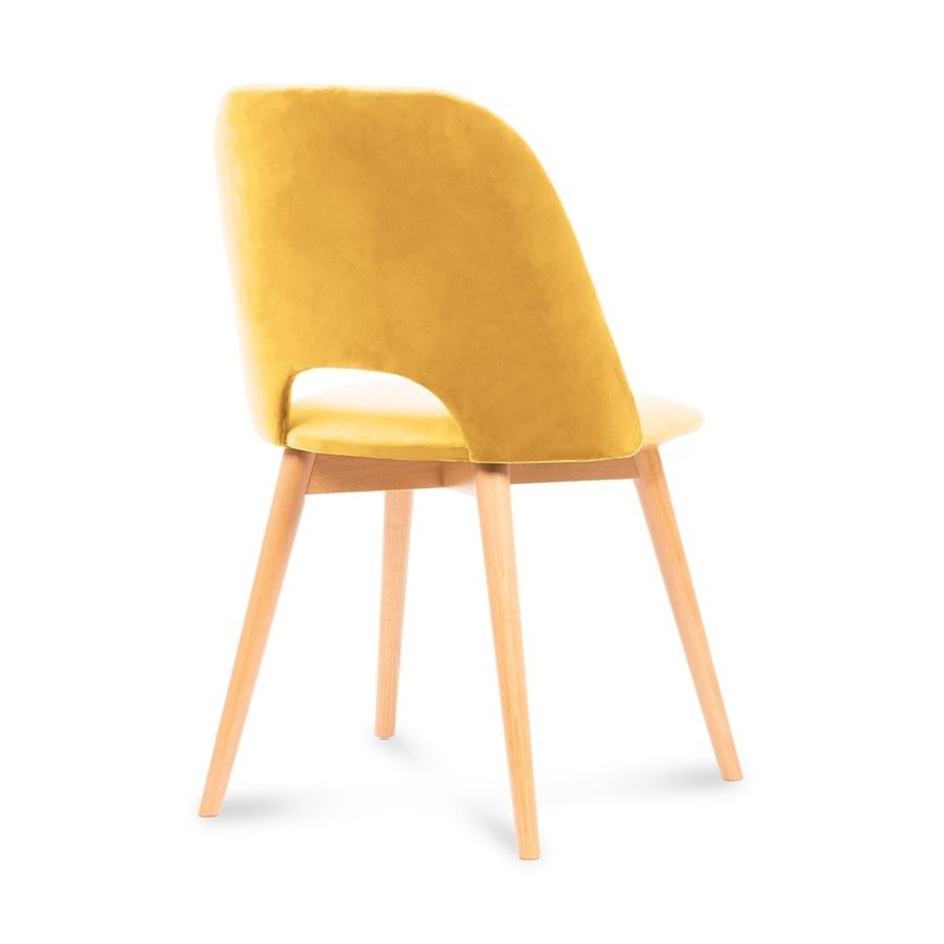 Dining chair TINO 86x48 cm yellow/light oak