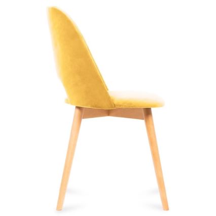 Dining chair TINO 86x48 cm yellow/light oak