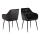Dining chair with armrests AYLIN 1 pc black