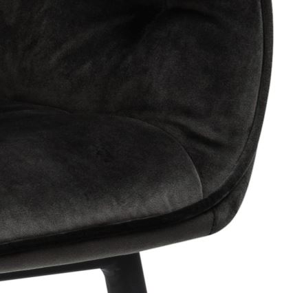 Dining chair with armrests AYLIN 1 pc black