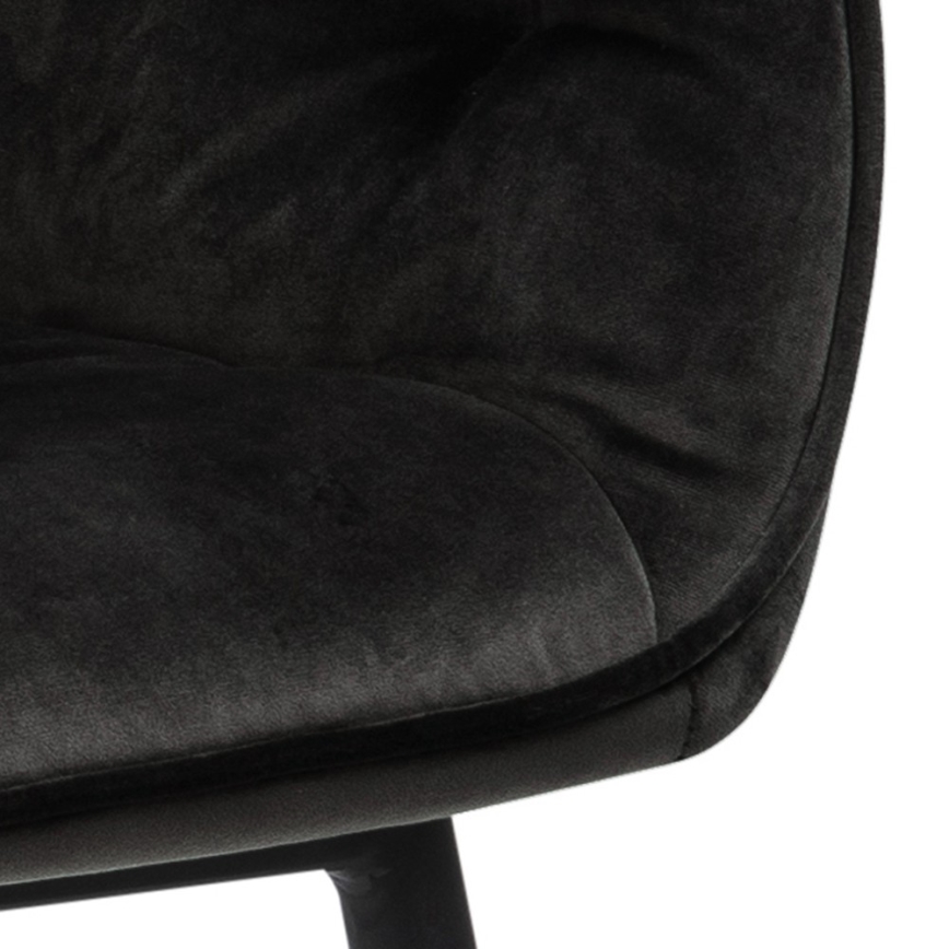 Dining chair with armrests AYLIN 1 pc black