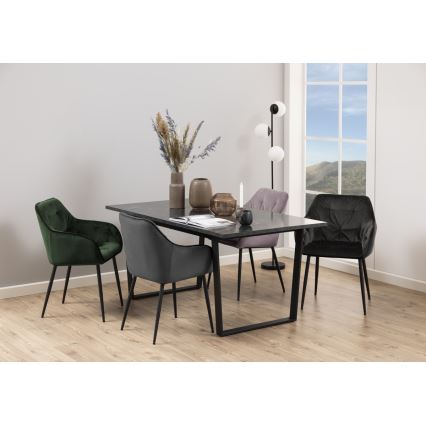 Dining chair with armrests AYLIN 1 pc dark grey