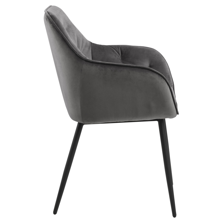 Dining chair with armrests AYLIN 1 pc dark grey