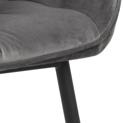 Dining chair with armrests AYLIN 1 pc dark grey
