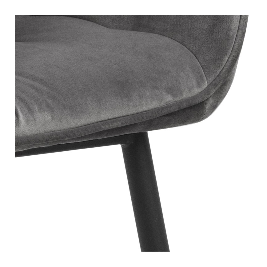 Dining chair with armrests AYLIN 1 pc dark grey