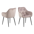 Dining chair with armrests AYLIN 1 pc pink