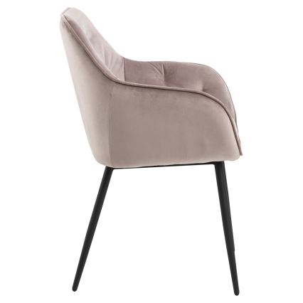 Dining chair with armrests AYLIN 1 pc pink