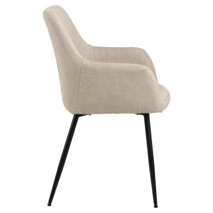 Dining chair with armrests TANYA 1 pc beige