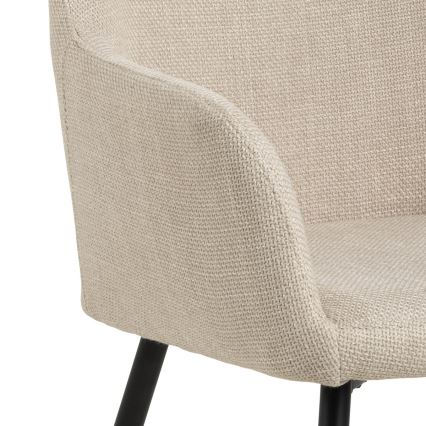 Dining chair with armrests TANYA 1 pc beige