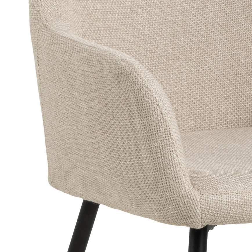 Dining chair with armrests TANYA 1 pc beige