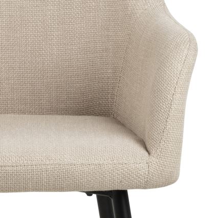 Dining chair with armrests TANYA 1 pc beige
