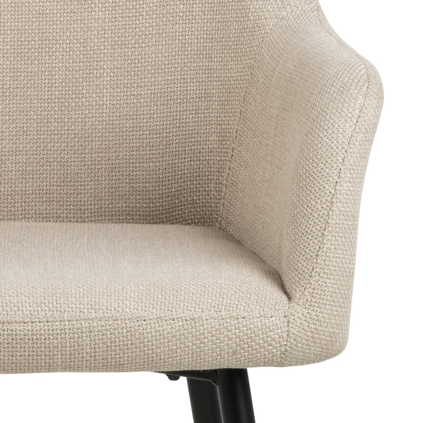 Dining chair with armrests TANYA 1 pc beige