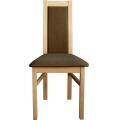 Dining chair ZOE beech/dark brown