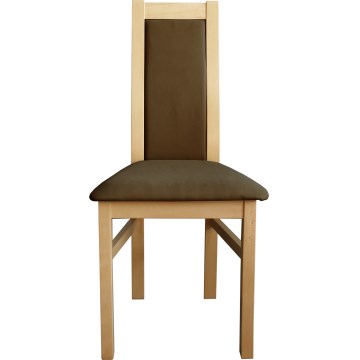 Dining chair ZOE beech/dark brown