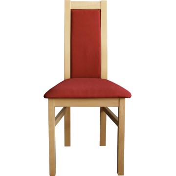 Dining chair ZOE beech/red