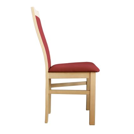 Dining chair ZOE beech/red