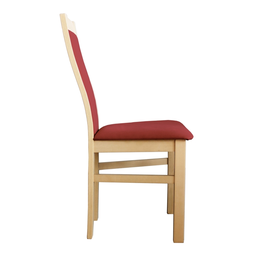 Dining chair ZOE beech/red