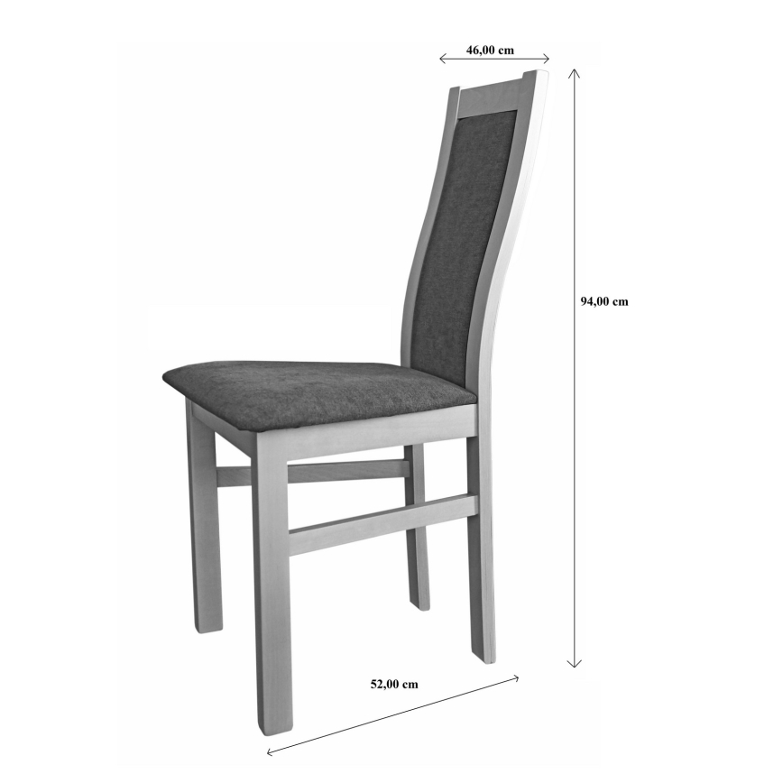 Dining chair ZOE beech/red