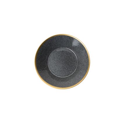 Dining set 16 pcs anthracite/gold/porcelain