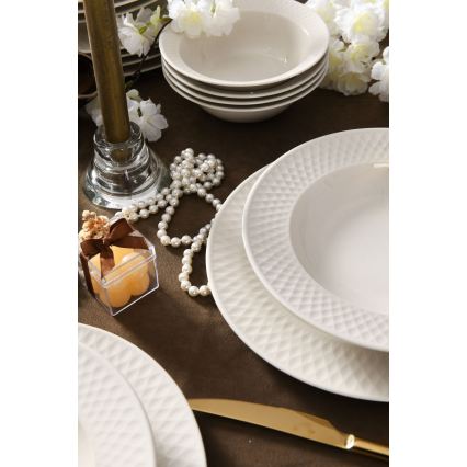 Dining set 18 pcs white/porcelain