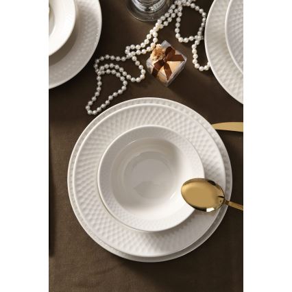 Dining set 18 pcs white/porcelain
