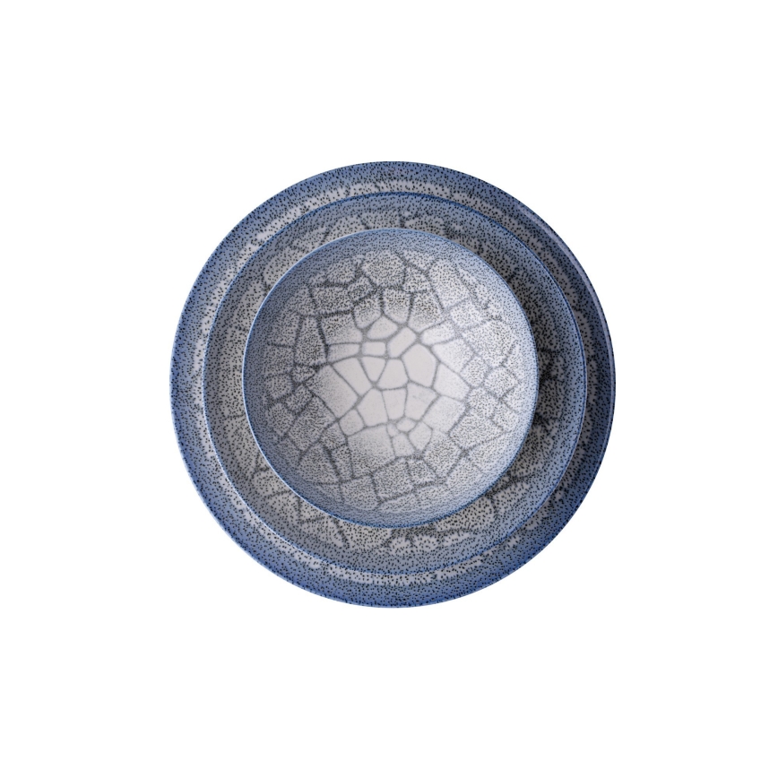 Dining set 24 pcs blue/porcelain