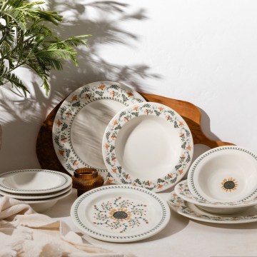 Dining set 24 pcs multicolored/porcelain
