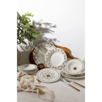 Dining set 24 pcs multicolored/porcelain