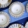 Dining set 24 pcs white/blue/gold/ceramic
