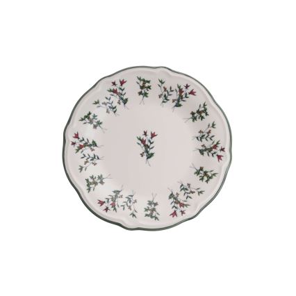 Dining set 24 pcs white/green/porcelain